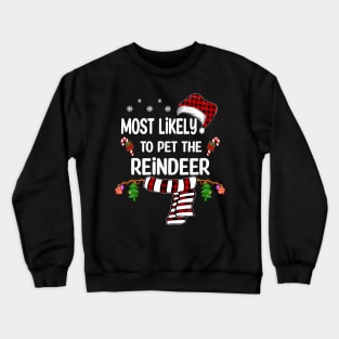 christmas pajamas - most likely christmas pajamas Crewneck Sweatshirt